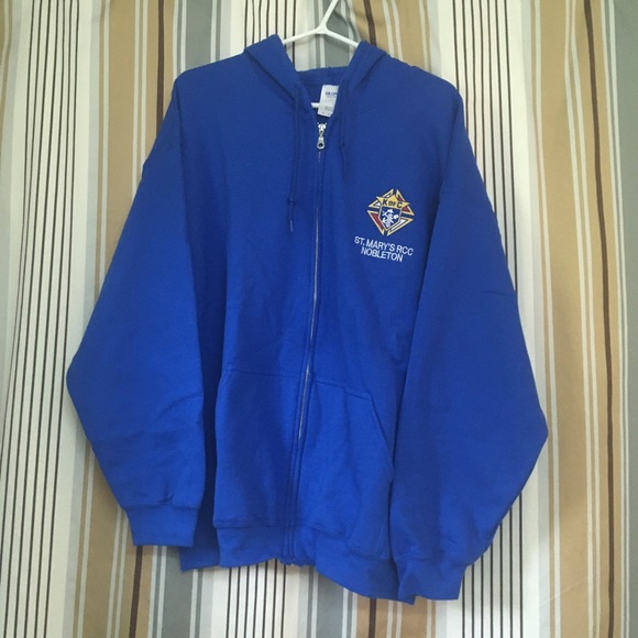 Knights of Columbus blue zip up hoodie - Picture 1 of 3
